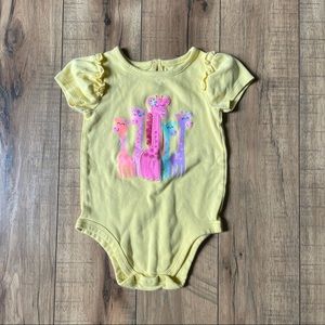 🌺 3 for $10 🌺 Garanimals yellow giraffe onesie